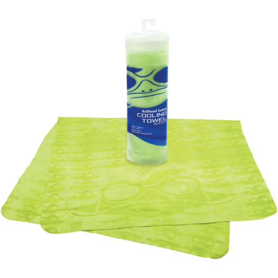 Bullhead Safety® Cooling High-Visibility Yellow/Green Cooling Towel