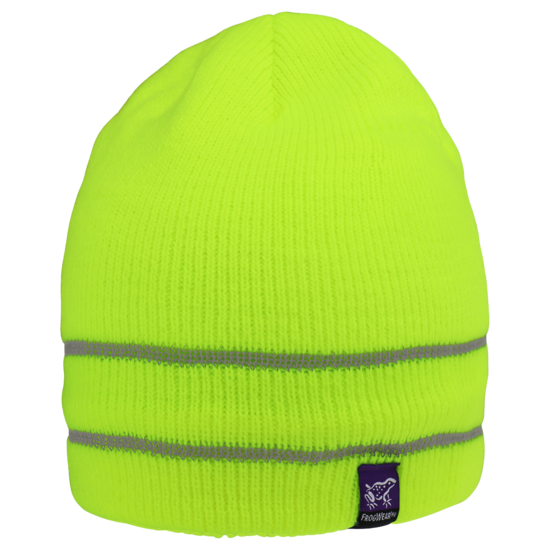 FrogWear&reg; HV Dual-Layer Low-Temperature Beanie Hat with Dual Reflective Stripes