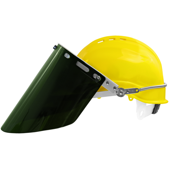 Bullhead Safety&trade; Head Protection Green Polycarbonate IR 5.0 Welding Face Shield