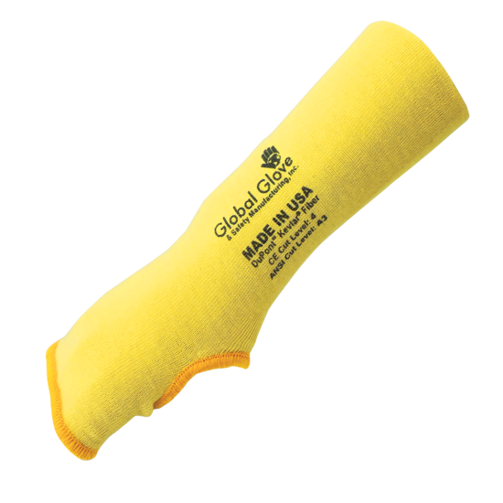 Double-Ply Aramid Fiber 10-Inch Cut and Heat Resistant Sleeve with Thumb Slot