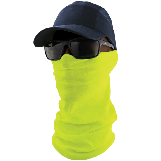 FrogWear™ HV Multi-Function Neck Gaiter, High-Visibility Yellow/Green