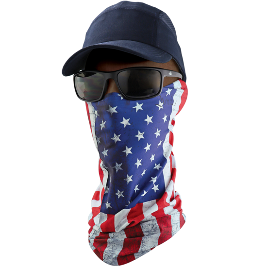 FrogWear™ Premium, Multi-Function, Cooling Neck Gaiter, U.S.A. Flag Design