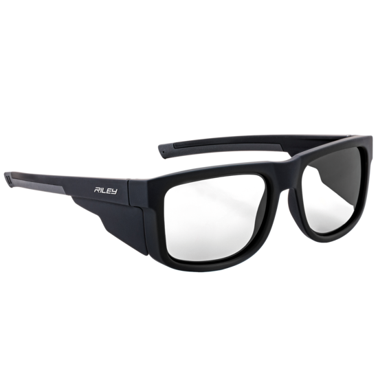 Navigator&trade; Clear Anti-Fog Lens, Matte Black Frame Safety Glasses