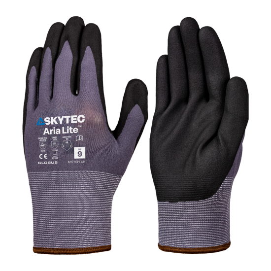 Aria Lite&trade; Nitrile-Coated General-Purpose Gloves with High Breathability and Superior Abrasion Resistance
